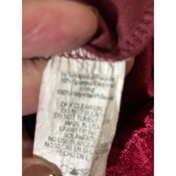 Charlotte Russe red velvet slipdress, vintage Y2K, hoco, date night, sorority - Picture 4 of 4